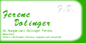 ferenc dolinger business card